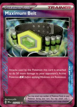 Pokemon Maximum Belt 117/131 Prismatic Evolutions Rare Holo - Image 1