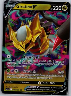 Giratina V 080/100 Indonesian - Lost Abyss - Pokemon Card - NM - Image 1