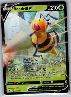 Beedrill V 001/189 SWSH10: Astral Radiance - Pokemon Card - NM - Image 1