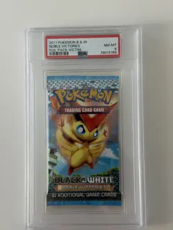 PSA 8 Pokemon Black & White Noble Victories Booster Pack Victini (LOW POP) - Image 1