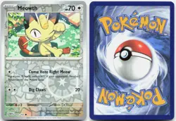 Meowth 052/165 Common 151 Pokemon Reverse Holo NM - Image 3