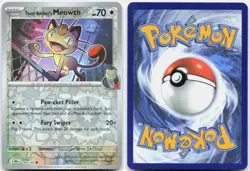 Team Rocket's Meowth 149/182 Common Destined Rivals Pokemon Reverse Holo NM - Image 3