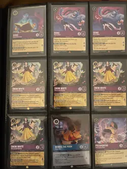 Lorcana Disney Card Lot Legendary and Epic. New and Sleeved!! Binder included. - Image 2