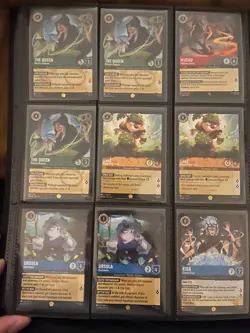Lorcana Disney Card Lot Legendary and Epic. New and Sleeved!! Binder included. - Image 3