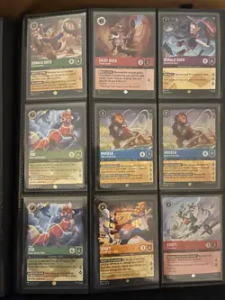 Lorcana Disney Card Lot Legendary and Epic. New and Sleeved!! Binder included. - Image 4