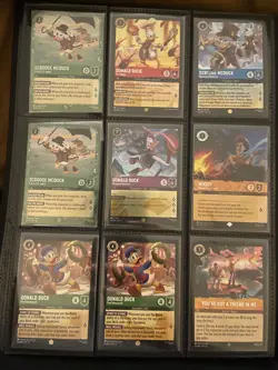 Lorcana Disney Card Lot Legendary and Epic. New and Sleeved!! Binder included. - Image 5