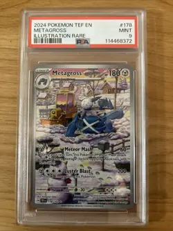2024 Pokemon Metagross Illustration Rare Card PSA 9 Mint - Image 1
