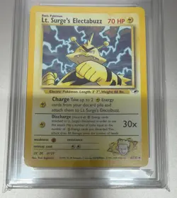 LT. Surge's Electabuzz 6/132 Gym Heroes - Pokemon Card - get graded 9.5 mint+ - Image 2