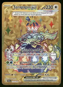 Pokemon Cards Terapagos ex 173/142 Stellar Crown Hyper Rare NM - Image 1