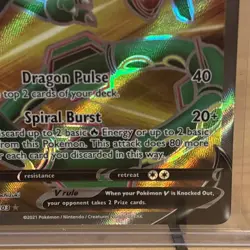 Rayquaza V 193/203 Full Art Ultra Rare Evolving Skies Pokemon Trading Card - Image 5