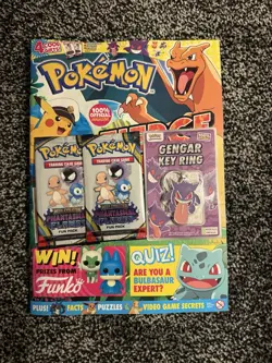 Pokemon Phantasmal Flames Magazine Gengar Keyring 2 Fun Packs New Sealed Rare - Image 1