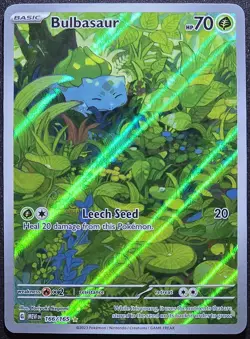 Pokemon TCG Bulbasaur Scarlet & Violet-151 166/165 Holo Illustration Rare - Image 1