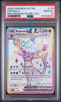 2025 POKEMON SVP EN-SV BLACK STAR PROMO #175 ESPEON EX PSA 10 - Image 1
