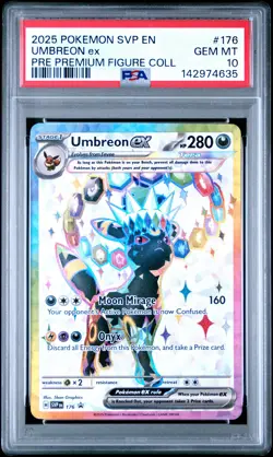 2025 POKEMON SVP EN-SV BLACK STAR PROMO #176 UMBREON EX PSA 10 - Image 1