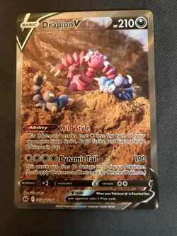 Pokemon TCG Drapion V Ultra Rare SWSH: Crown Zenith: Galarian Gallery GG49/GG70 - Image 1