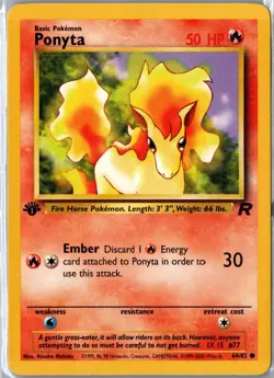 Ponyta 64/82 Common Team Rocket Pokemon 1st Edition Lightly Played - Image 1