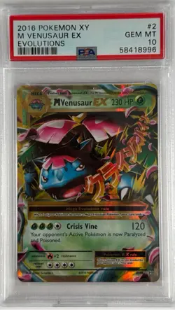 2016 Pokemon XY Evolutions M Venusaur EX #2 PSA 10 GEM MINT - Image 1