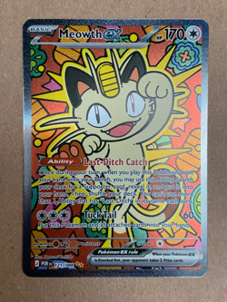 Pokemon TCG Meowth ex 121/088 Special Illustration Rare Perfect Order SIR NM - Image 1
