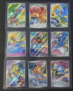 Pokemon TCG First Parter Illustration Collection Set of 9 Starters 30th year - Image 1