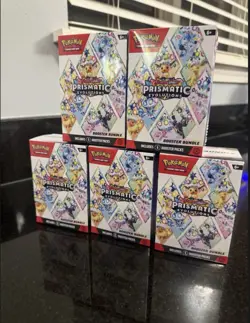 Pokemon TCG Prismatic Evolutions Booster Bundle Lot 5 Sealed 30 Packs New - Image 1