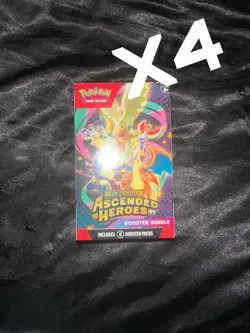 Pokemon TCG: Mega Evolution-Ascended Heroes Booster Bundle (6 Packs) Lot Of 4 - Image 1
