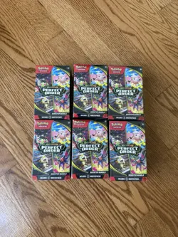 Pokemon TCG: Mega Evolution-Perfect Order Booster Bundle (6 Packs) Lot Of 6 - Image 1