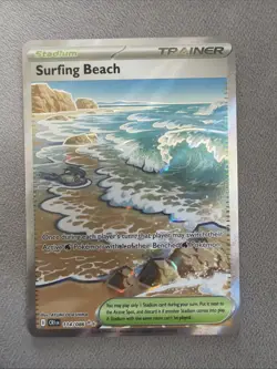 Surfing Beach Full Art Trainer 114/086 Chaos Rising Pokemon Card - Image 1