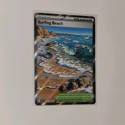Pokemon TCG Surfing Beach 114/086 Chaos Rising Full Art Holo Trainer Stadium - Image 1