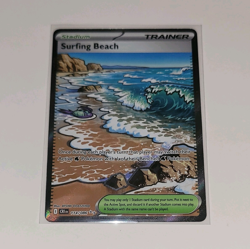 Pokemon TCG Surfing Beach 114/086 Chaos Rising Full Art Holo Trainer Stadium - Image 2