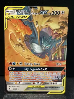 Moltres & Zapdos & Articuno GX - 44/68 - Pokemon Hidden Fates Sun Moon Card NM - Image 1