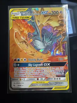 Pokemon TCG Moltres & Zapdos & Articuno GX Hidden Fates Card 44/68 NM Condition - Image 1