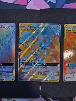 Pokemon Moltres & Zapdos & Articuno GX Hidden Fates Card 44/68 69/68 66/68 NM - Image 3