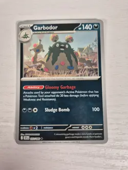 057/086 Garbodor Reverse Holo Card - Chaos Rising - Pokemon TCG Mega Evolutions - Image 1