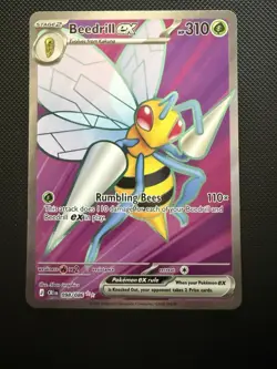 Beedrill ex 098/086 Ultra Rare Full Art Pokemon TCG Chaos Rising CRI English NM - Image 1