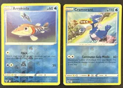 Pokemon TCG Sword & Shield Reverse Holo Arrokuda 041/185 Cramorant 040/185 - Image 1
