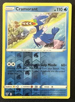 Pokemon TCG Sword & Shield Reverse Holo Arrokuda 041/185 Cramorant 040/185 - Image 2
