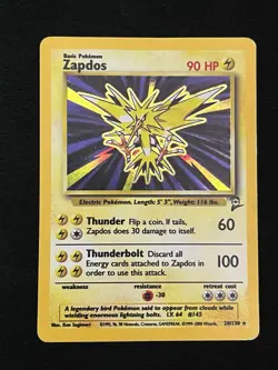 1999 Pokemon TCG Base Set Zapdos #16/102 Holo Foil Rare - Image 1