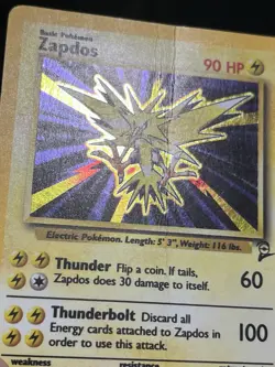 1999 Pokemon TCG Base Set Zapdos #16/102 Holo Foil Rare - Image 3