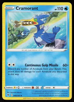 Cramorant 040/185 Uncommon Vivid Voltage Pokemon Near Mint - Image 1