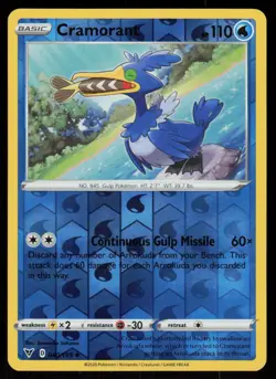 Cramorant 040/185 Uncommon Vivid Voltage Pokemon Reverse Holo Lightly Played - Image 1