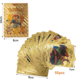 55PCS Pokemon Card Foil GOLD PACK 55 CARDS TCG GX Vmax GX Card Charizard Rare - Image 3