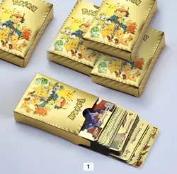 55PCS Pokemon Card Foil GOLD PACK 55 CARDS TCG GX Vmax GX Card Charizard Rare - Image 4