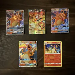 Charizard Lot 5 Pokemon TCG Cards GX EX Hidden Fates XY Promo Foil English - Image 1