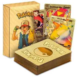 55Pcs Pokemon Card Foil GOLD PACK 55 CARDS TCG GX Vmax GX Card Charizard Rare - Image 1