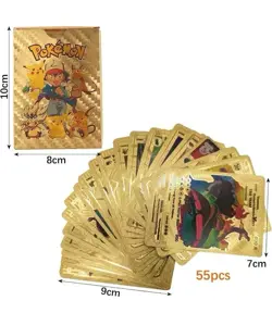 55Pcs Pokemon Card Foil GOLD PACK 55 CARDS TCG GX Vmax GX Card Charizard Rare - Image 4