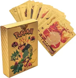 55Pcs Pokemon Card Foil GOLD PACK 55 CARDS TCG GX Vmax GX Card Charizard Rare - Image 5