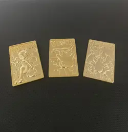 ✨Vintage Pokemon 23K Gold Plated Cards Charizard Pikachu Mewtwo Set 1999 W/COA✨ - Image 2