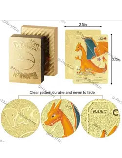 55PCS Pokemon Card Foil GOLD PACK 55 CARDS TCG GX Vmax GX Card Charizard Rare - Image 4