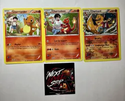 🔥 Charmander Charmeleon Charizard Evolution Set NM | Story Art Pokemon Cards - Image 1