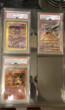 Pokemon TCG 22 Graded Japanese Holo Cards Lot, PSA Autograph Charizard - Image 1